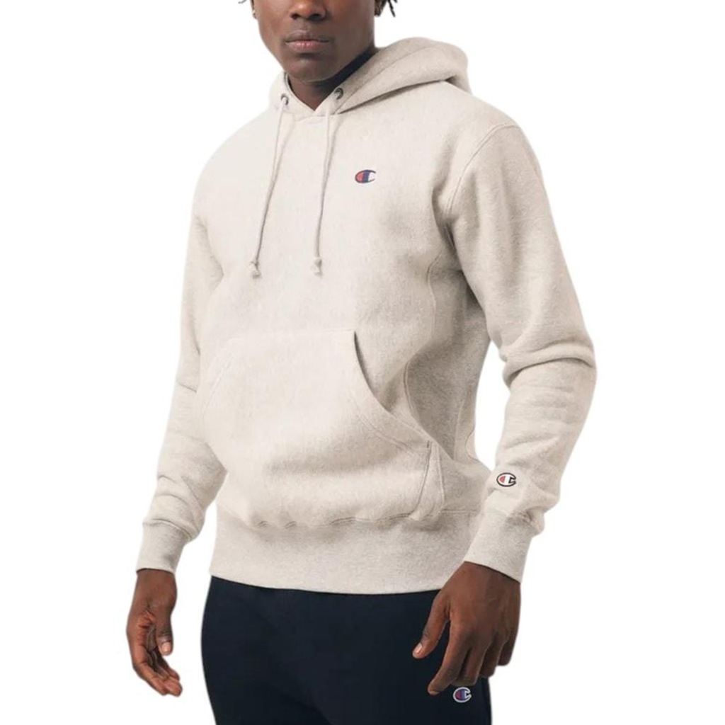Blusão de Moletom Canguru Champion Hoodie Reverse Weave Heather Masculino