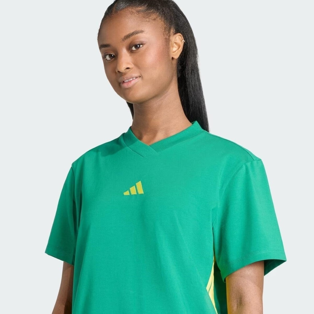 Imagem 3 do produto Vestido Camiseta adidas Brasil Essentials 3 Listras em Malha - Feminina