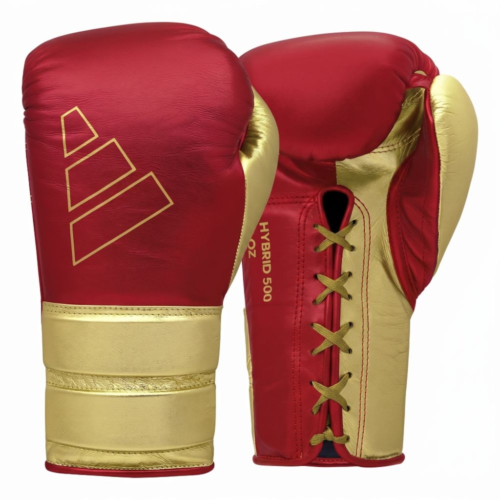 Luva de Boxe adidas em Couro Hybrid 500 Lace