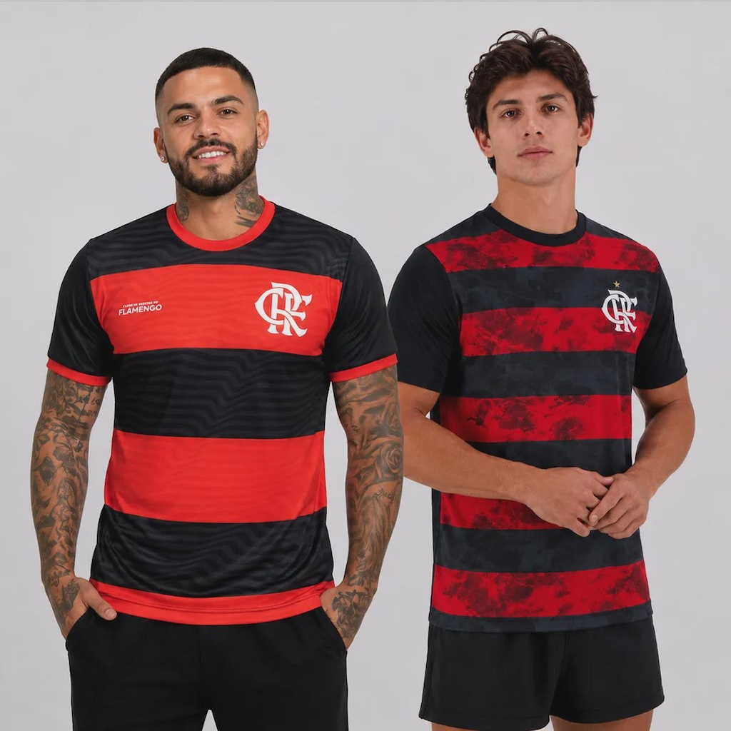 Imagem 1 do produto Kit 2 Camisas do Flamengo Arbor e Emoção Masculina