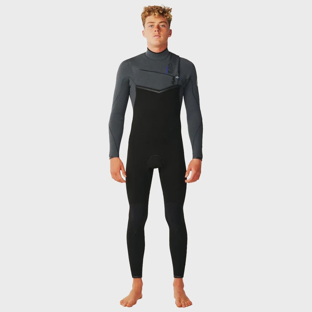 Long John Rip Curl E-Bomb 3/2 mm Chest Zip Charcoal Grey Importado - Masculino