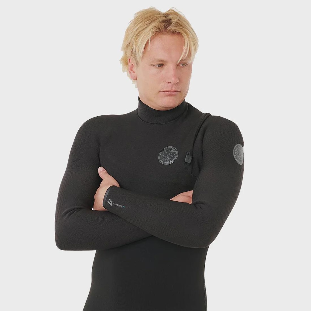 Imagem 3 do produto Long John Rip Curl E-Bomb 3/2mm Zip Free Black Importado - Masculino
