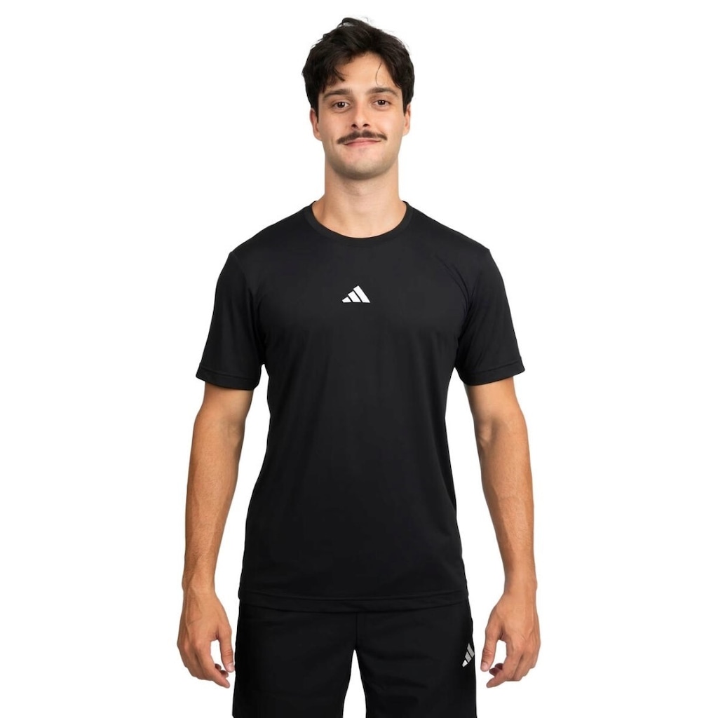 Camiseta adidas Poliamida Train Essentials 3 Listras Masculina