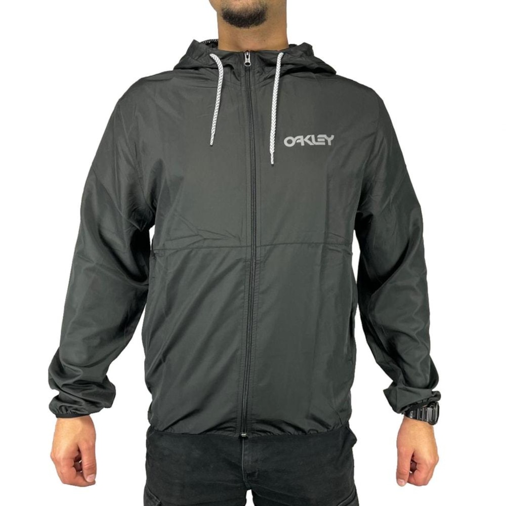 Jaqueta Corta Vento Oakley B1B Packable Jacket Blackout Masculina