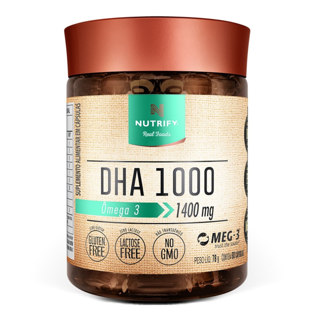 Nutrify DHA 1000 - Ácidos Graxos Ômega 3 - 120 Cápsulas