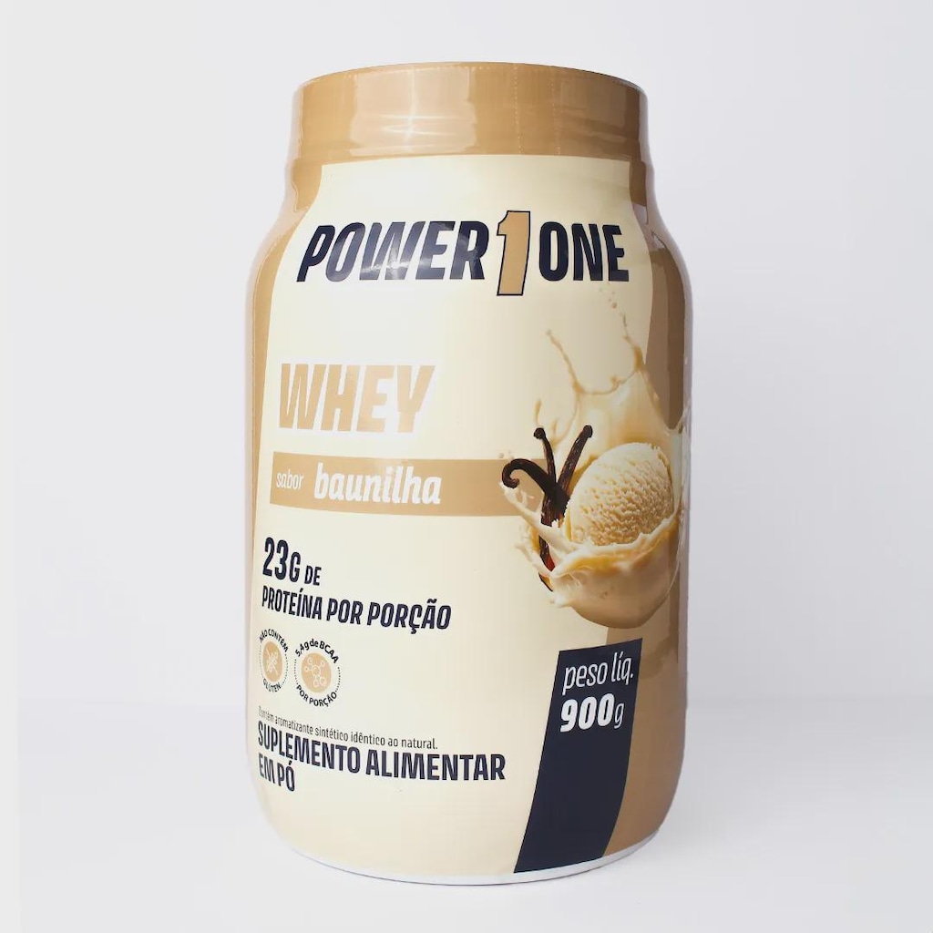 Whey Protein Concentrado Baunilha 900g  Power1One