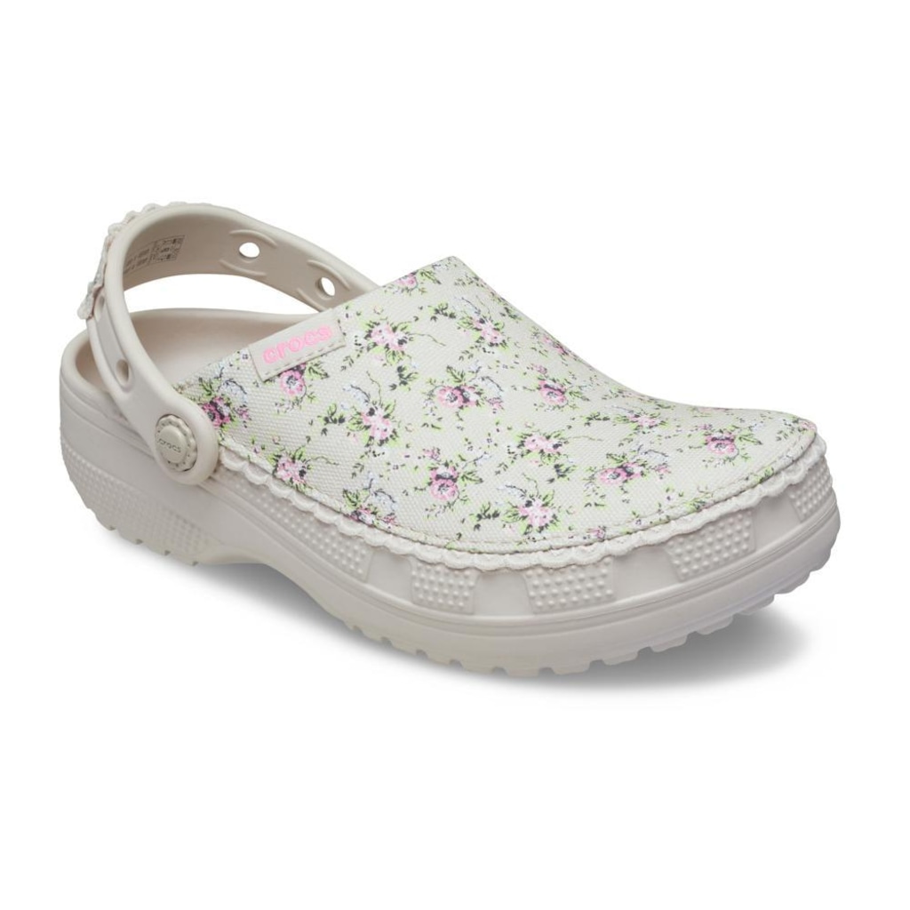 Imagem 2 do produto Sandália Crocs Classic Crafted Disty Floral Clog Cocoa Cream - Unissex