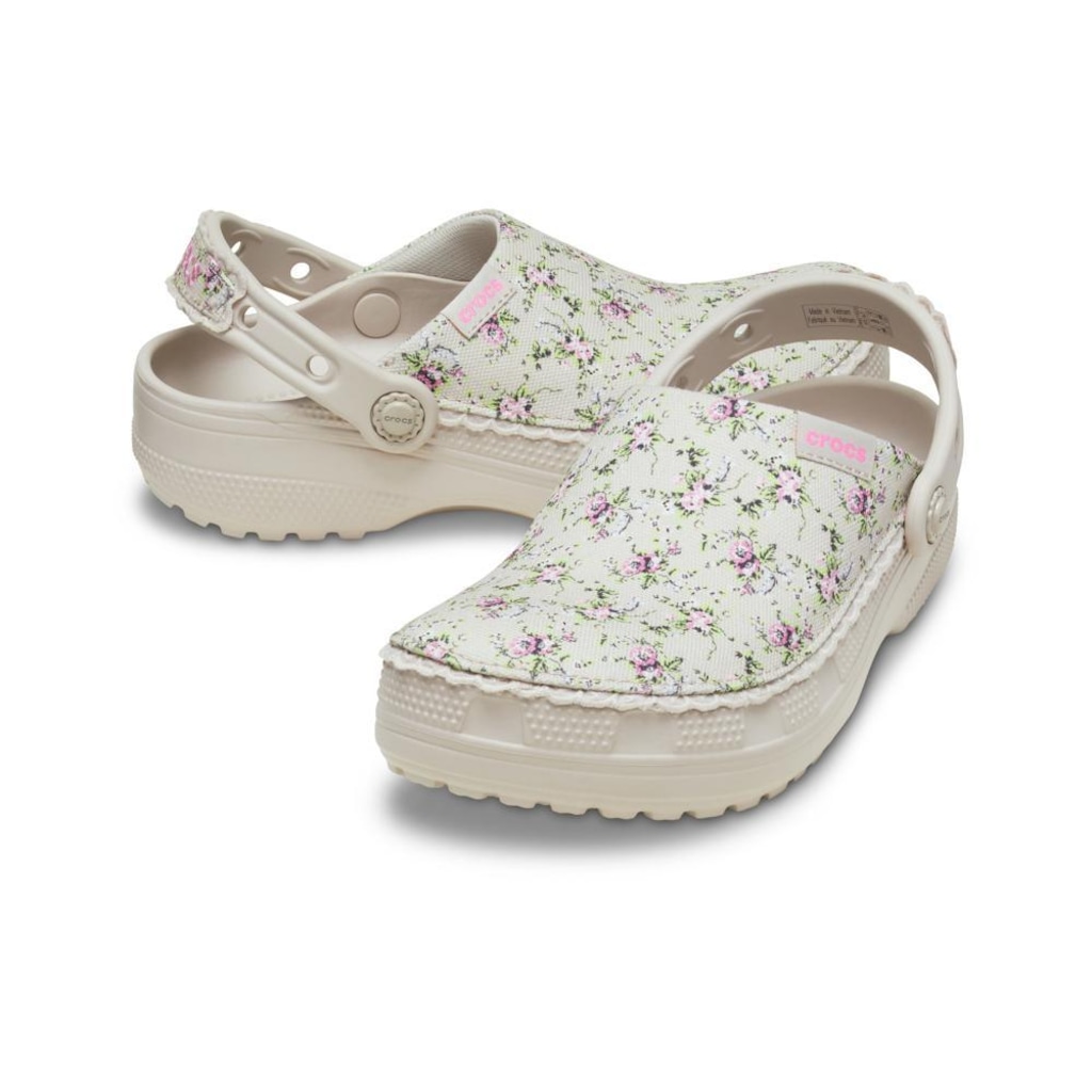 Imagem 3 do produto Sandália Crocs Classic Crafted Disty Floral Clog Cocoa Cream - Unissex