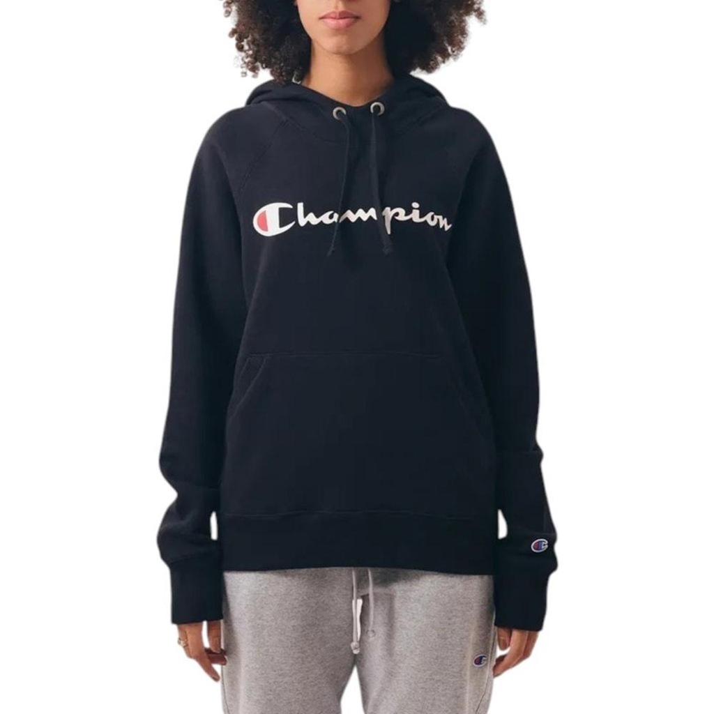 Blusão de Moletom Canguru Champion Athletic Script Logo Feminino