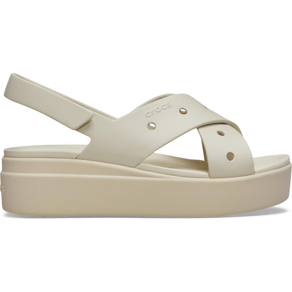 Sandália Crocs Brooklyn 4U Cross Strap Sandal Frappe - Unissex