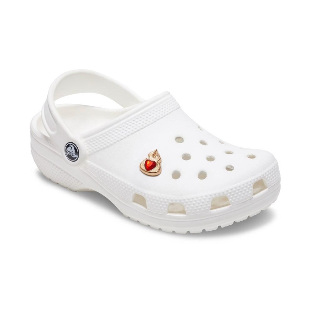 Imagem 2 do produto Jibbitz™ Crocs Chama de Ouro com Coração de Rubi Único - Unissex