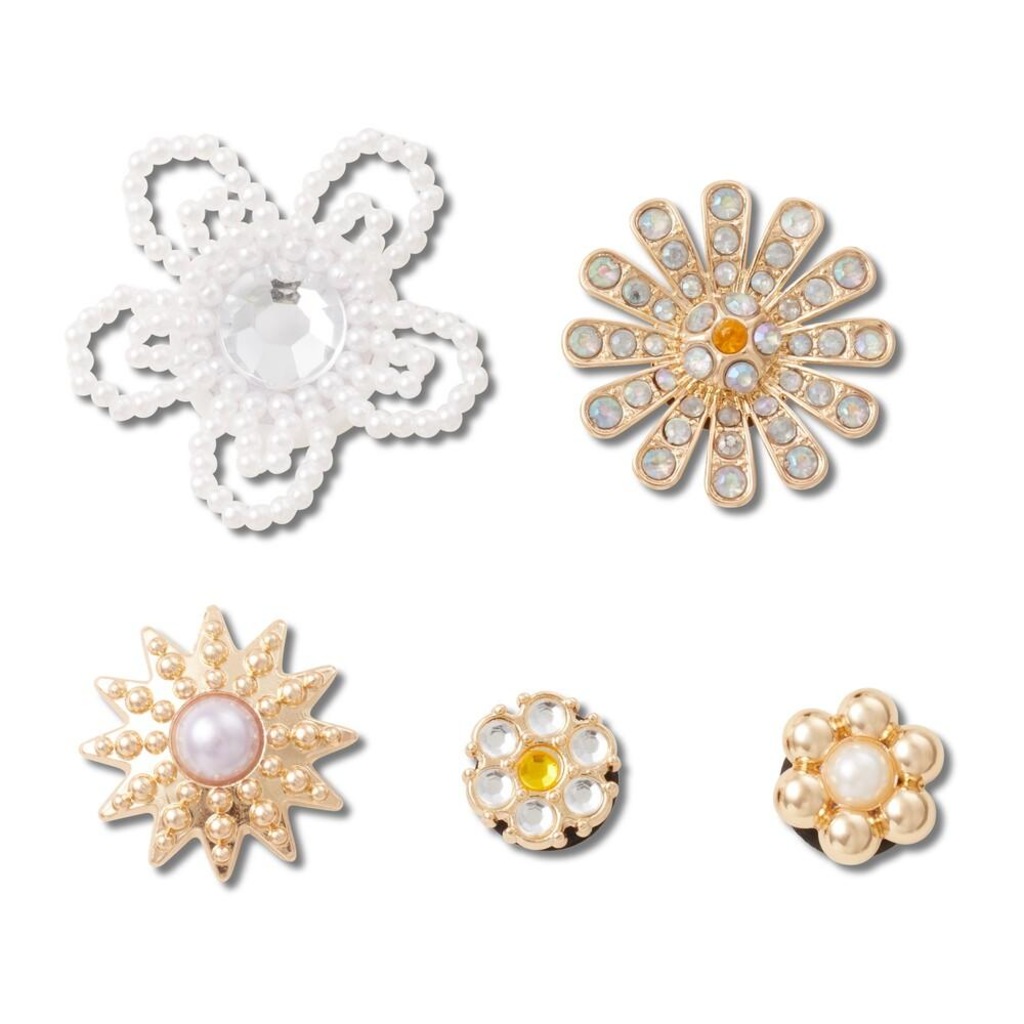 Jibbitz™ Crocs Flores Com Pedras Elevada Pack com 5 Peças Único - Unissex