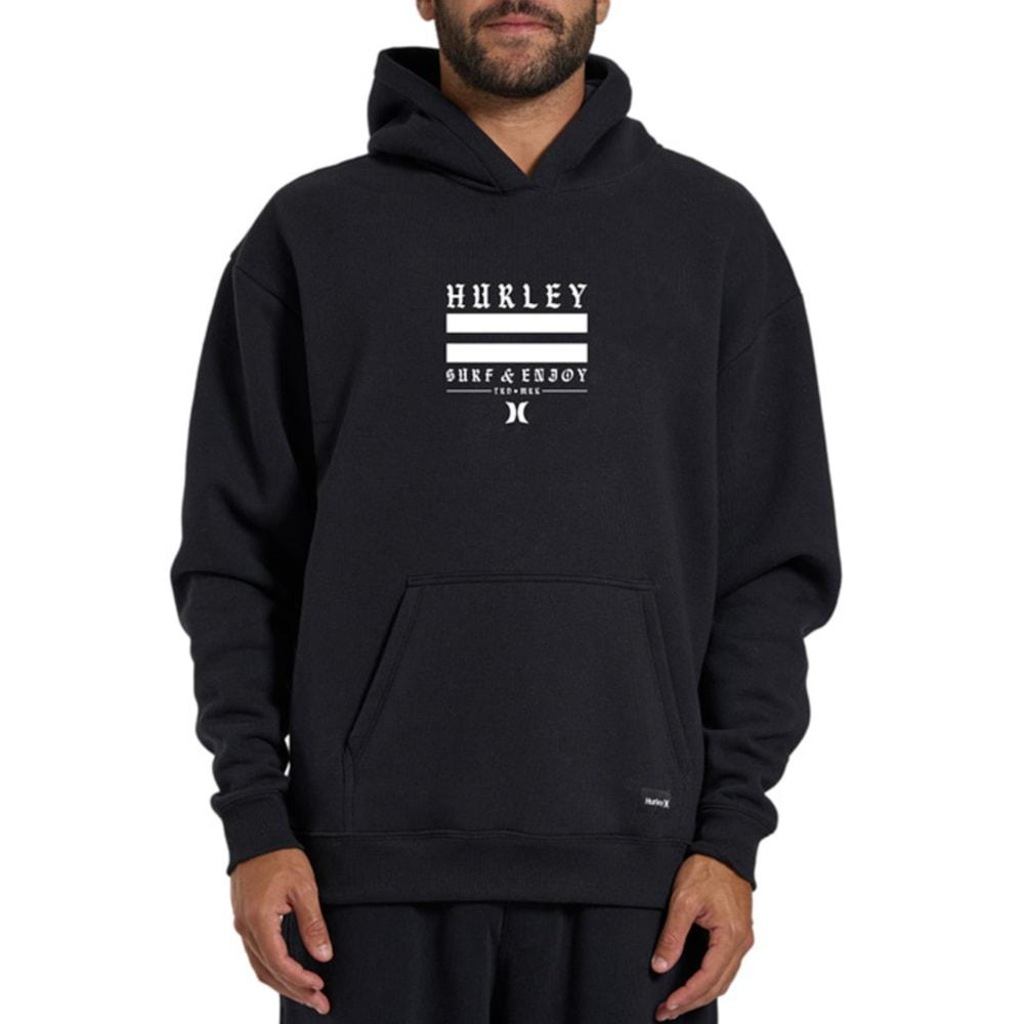 Blusão de Moletom Canguru Hurley Box Agacê Masculino