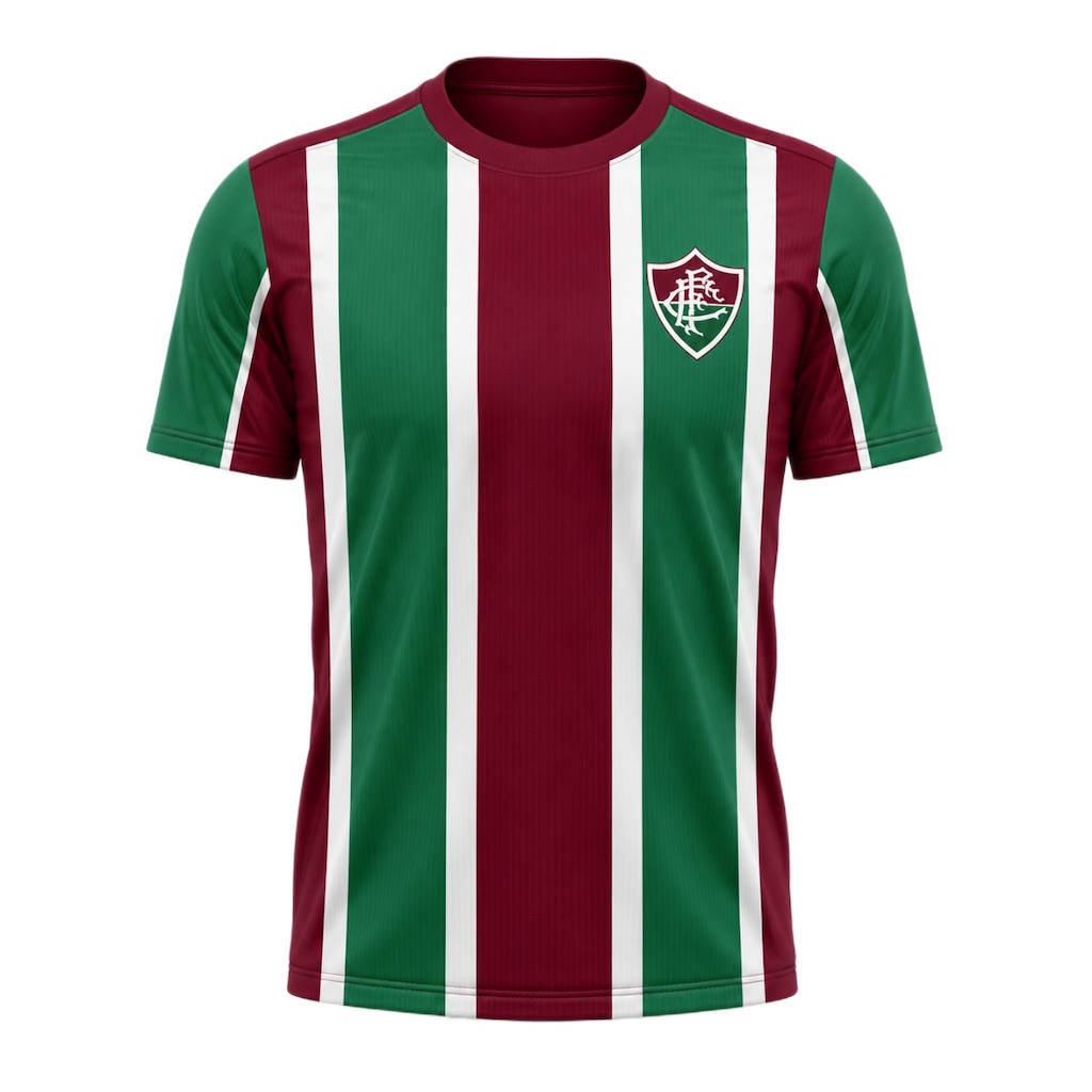Camisa do Fluminense Somar Tricolor Listrada Braziline - Masculina