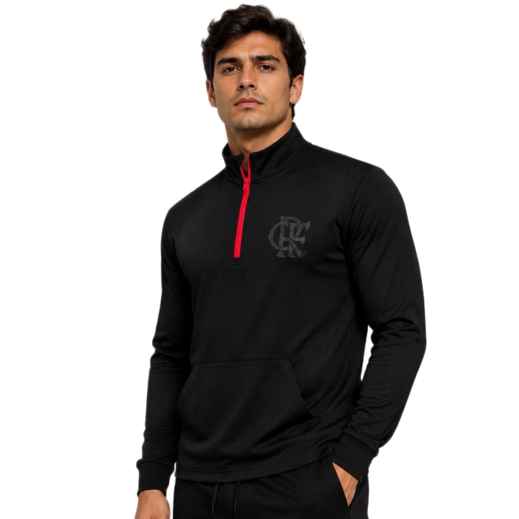 Imagem 2 do produto Blusão do Flamengo Tato com Ziper Braziline - Masculino