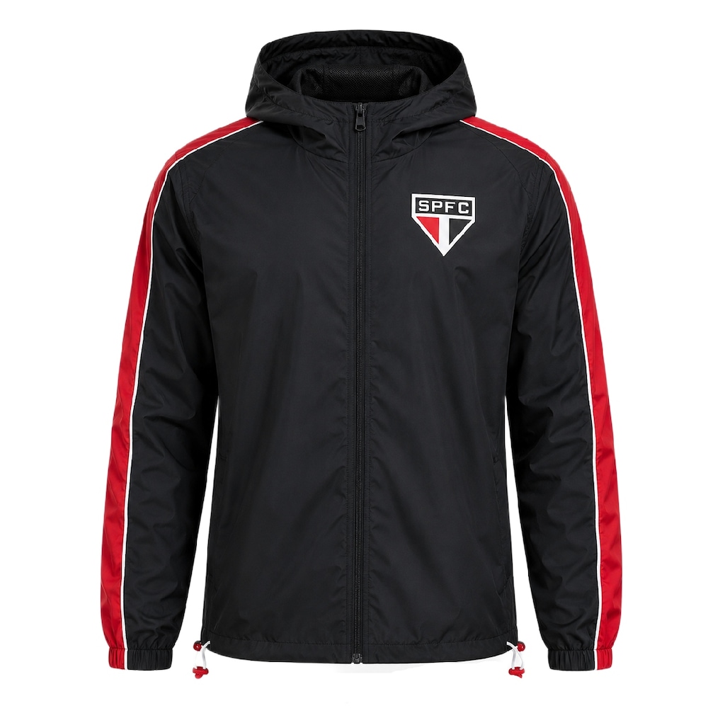 Jaqueta Corta Vento do São Paulo Clássica Tricolor Braziline - Masculina
