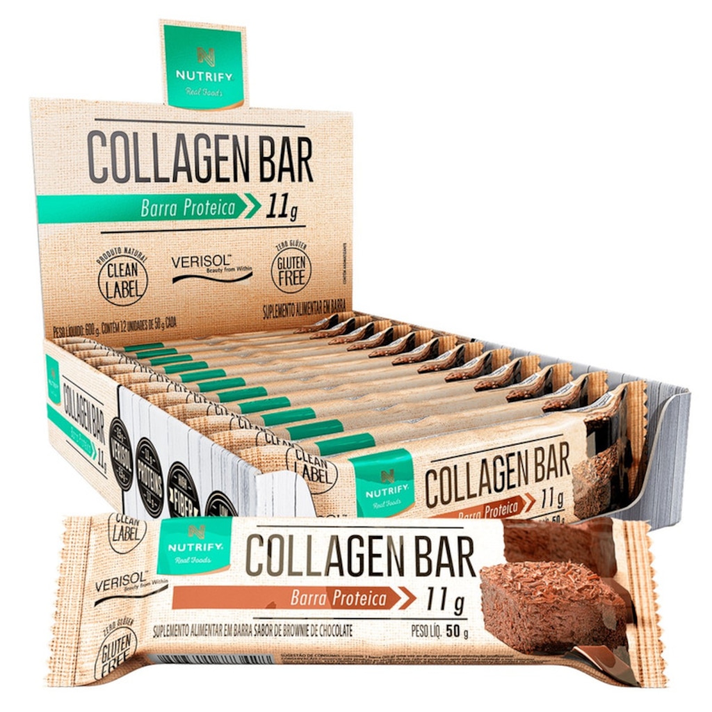 Imagem 1 do produto Barra de Proteína Collagen Bar Nutrify 50g