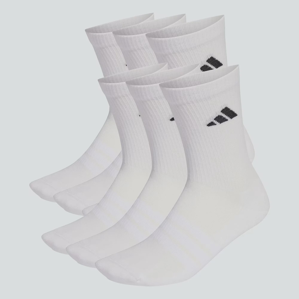 Kit 6 Pares de Meia adidas Acolchoadas Unissex