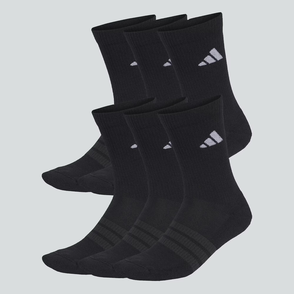 Kit 6 Pares de Meia adidas Acolchoadas Adulto
