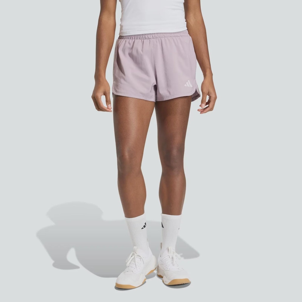 Shorts adidas Pacer Workout Cintura Alta Feminino