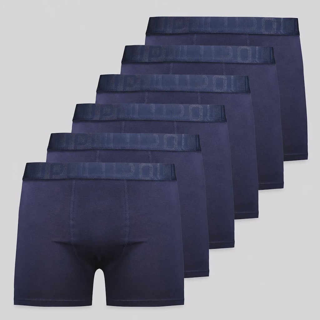 Kit 6 Cuecas Lupo Boxer Elastano Soft Adulto