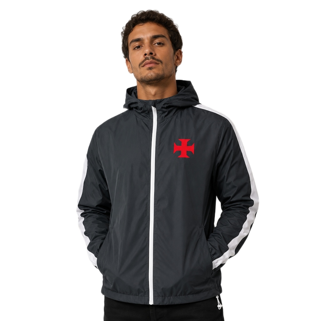 Imagem 2 do produto Jaqueta do Vasco Da Gama Corta Vento Cruz Malta Braziline - Masculina