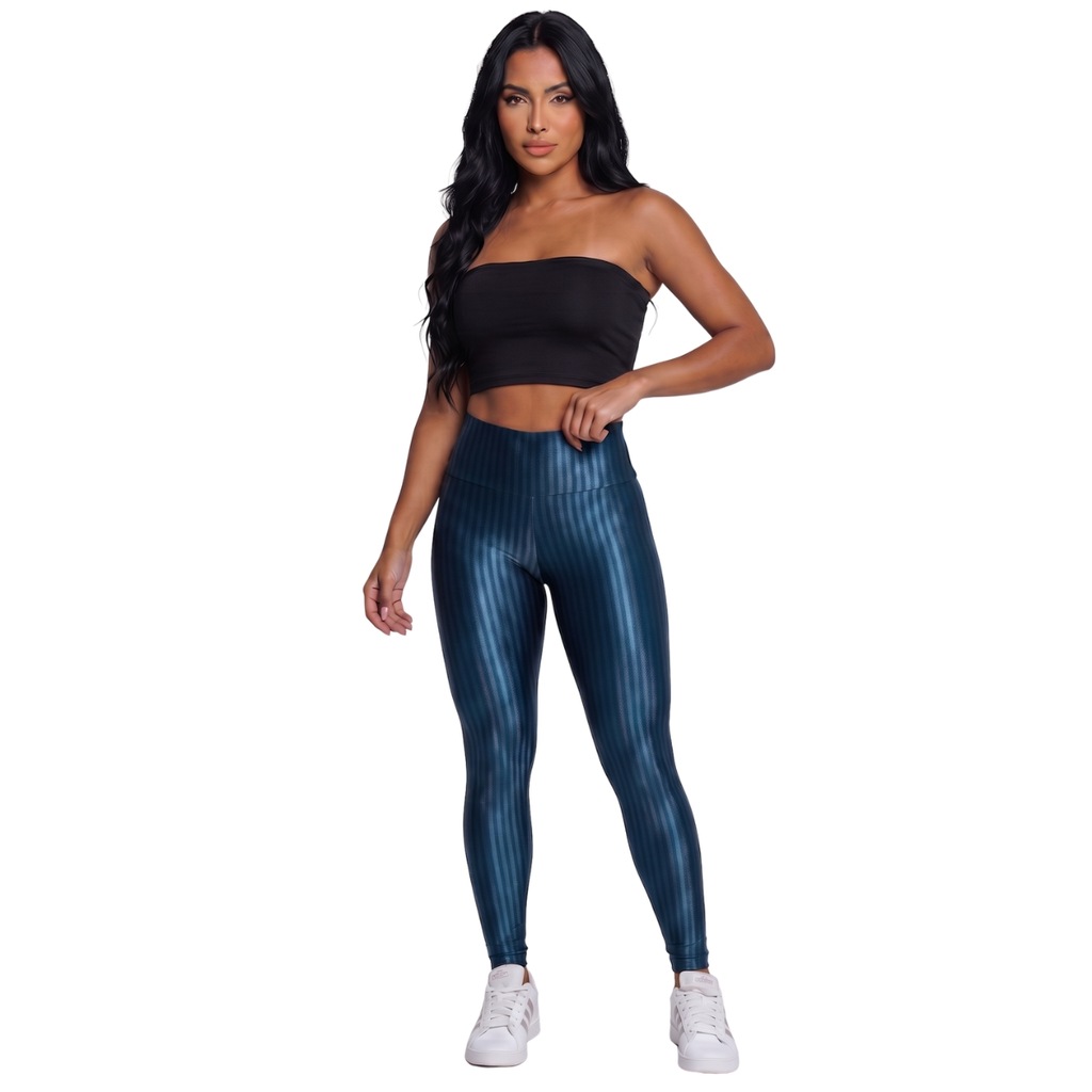 Conjunto Fitness Top Faixa Tube e Calça New Zig Vekyo Feminino