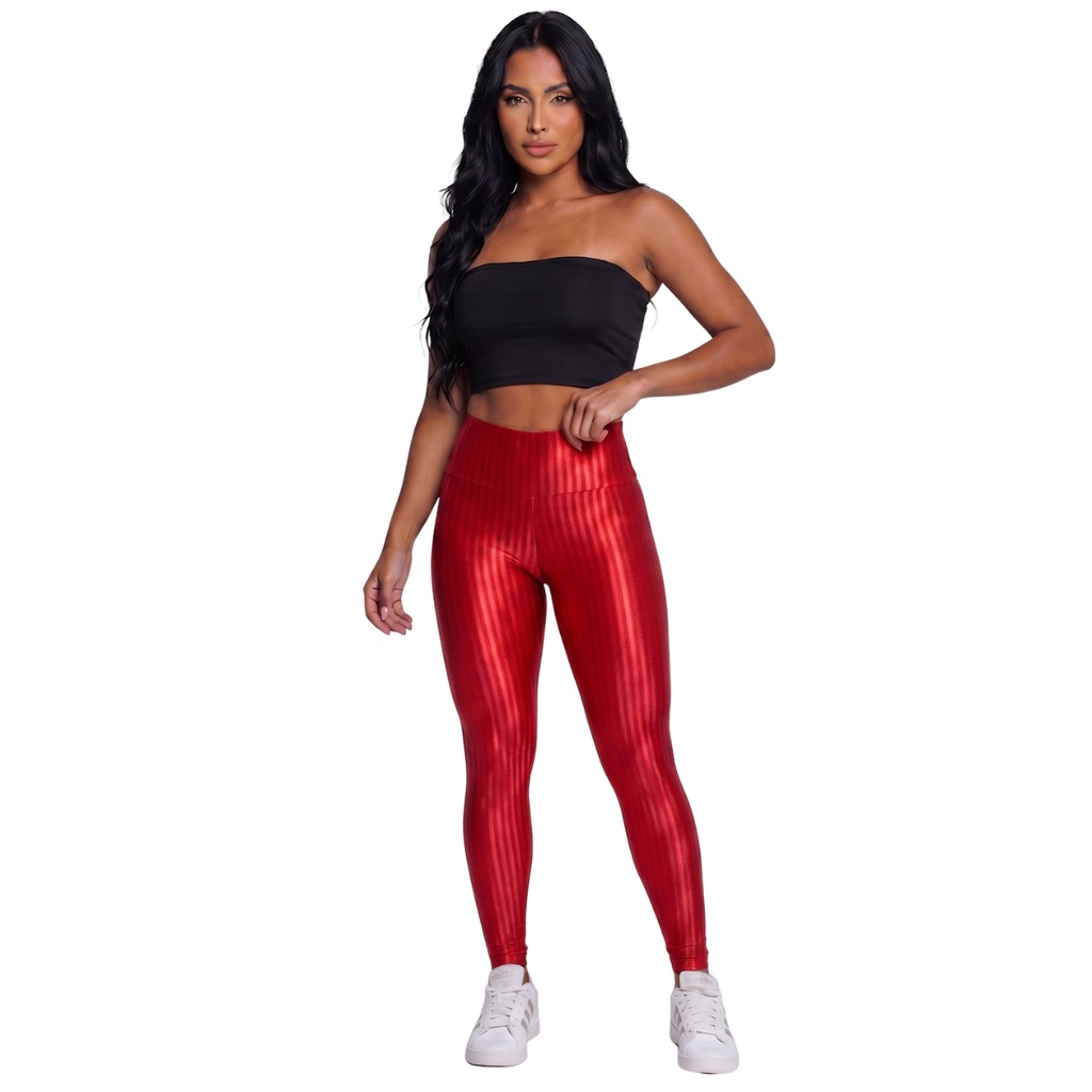 Conjunto Fitness Top Faixa Tube e Calça New Zig Vekyo Feminino