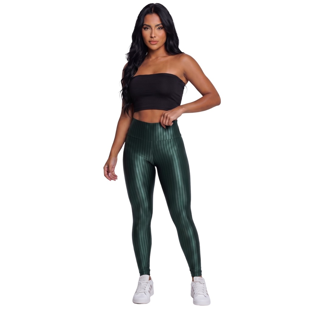 Conjunto Fitness Top Faixa Tube e Calça New Zig Vekyo Feminino
