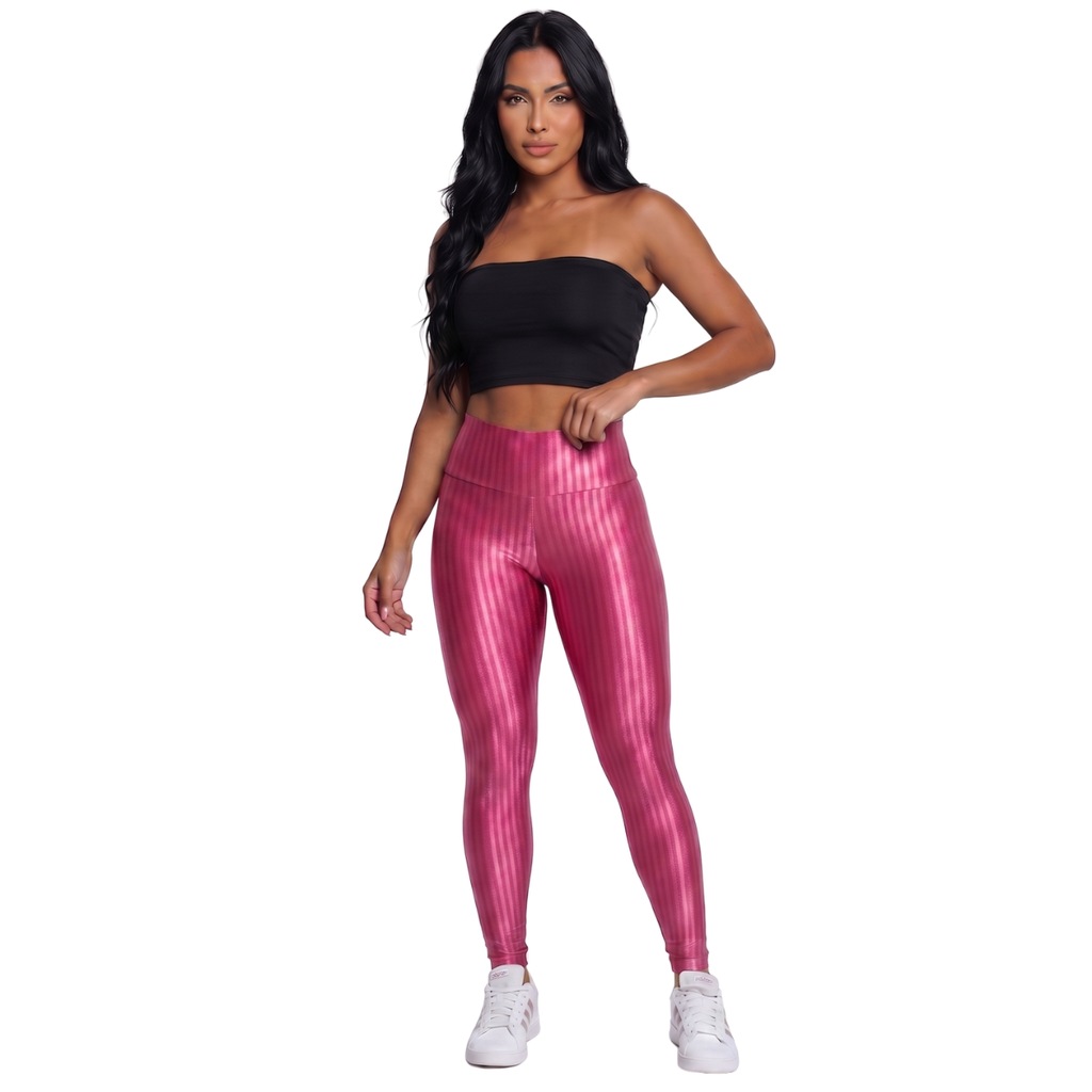 Conjunto Fitness Top Faixa Tube e Calça New Zig Vekyo Feminino