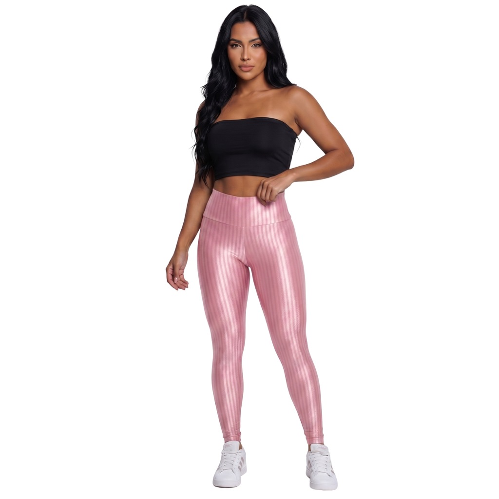 Conjunto Fitness Top Faixa Tube e Calça New Zig Vekyo Feminino