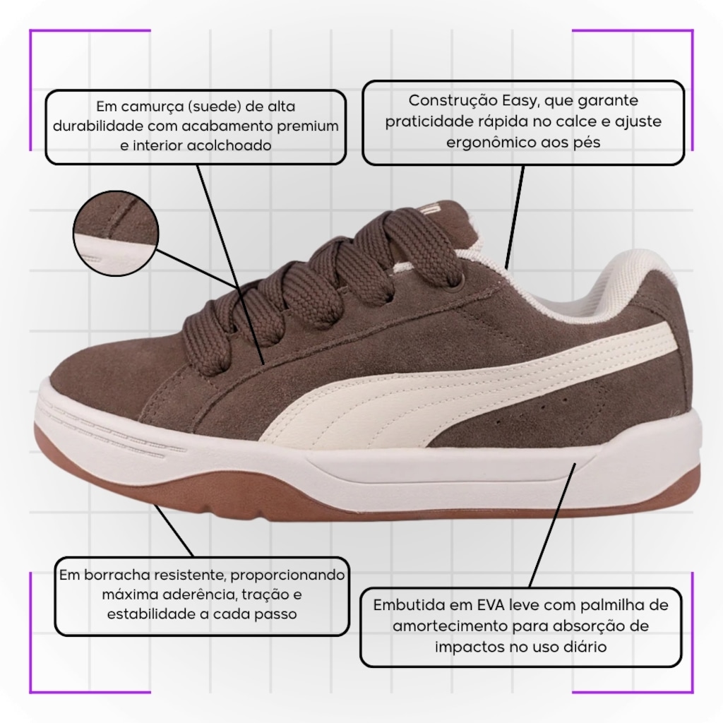 Imagem 5 do produto Tênis Masculino Puma Park Lifestyle Easy Sd Bdp