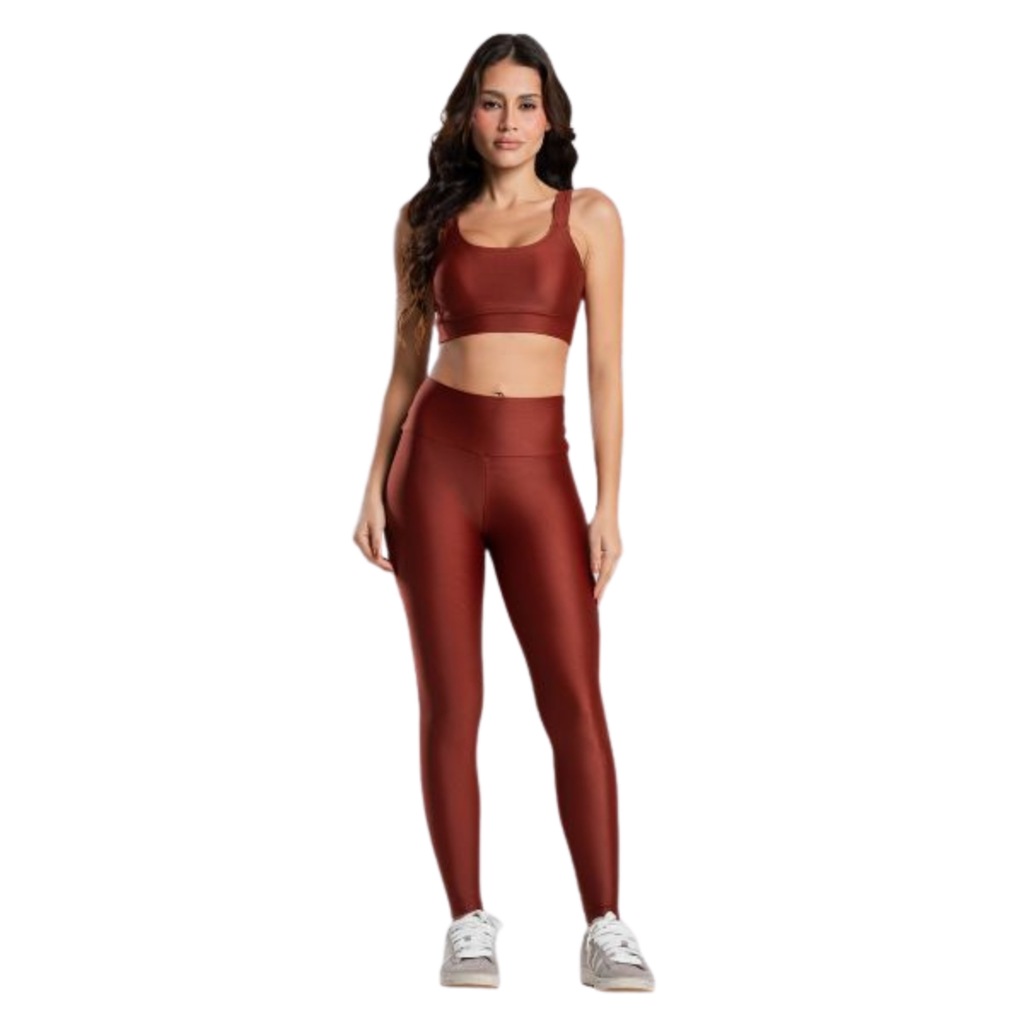 Imagem 1 do produto Conjunto Esportivo Top e Calça Brilhoso Vekyo Feminino