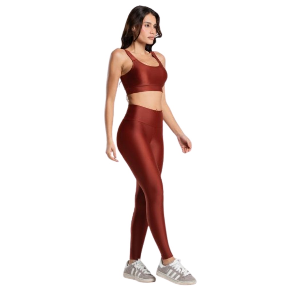 Imagem 2 do produto Conjunto Esportivo Top e Calça Brilhoso Vekyo Feminino