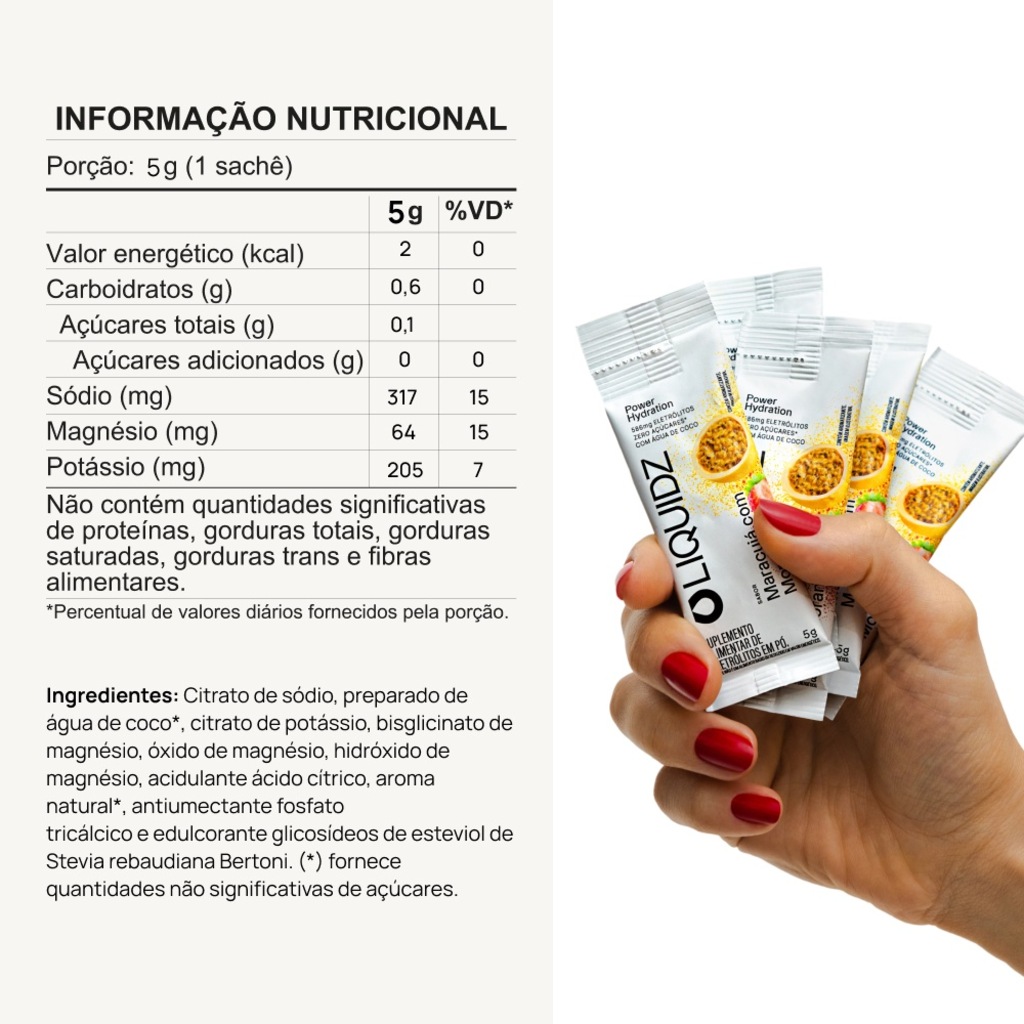 Imagem 3 do produto Eletrólitos Zero Açúcares LIQUIDZ - 3 Sabores - Kit 3 Caixas c/14 Sachês