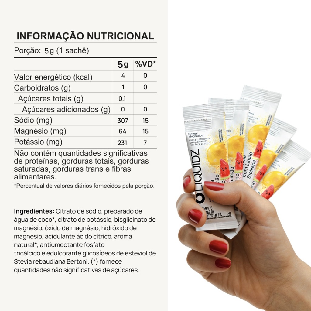 Imagem 3 do produto Eletrólitos Zero Açúcares LIQUIDZ - 2 Sabores - Kit 2 Caixas com 6 Sachês