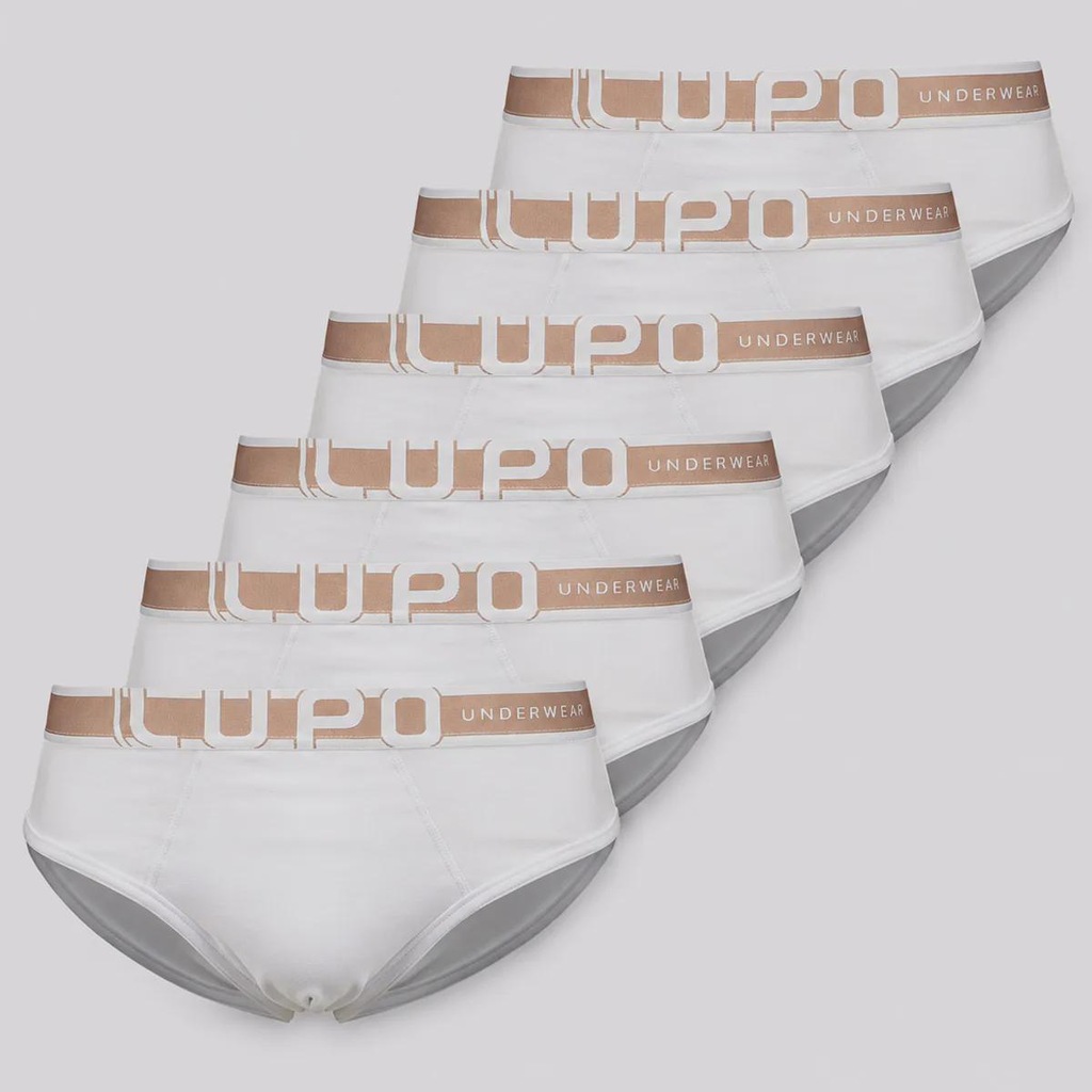 Imagem 1 do produto Kit 6 Cuecas Slip Lupo com Elastano Adulto