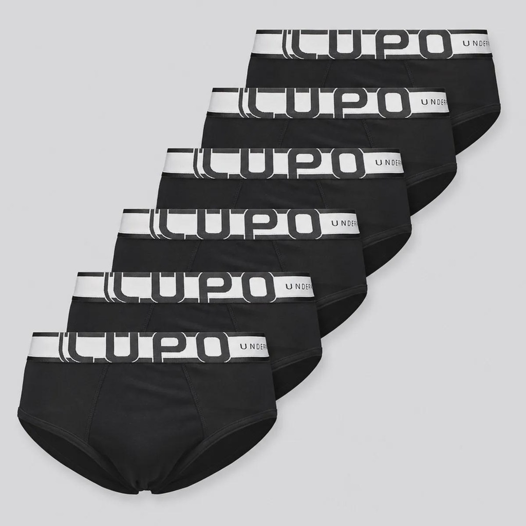Imagem 1 do produto Kit 6 Cuecas Lupo Slip com Elastano Adulto