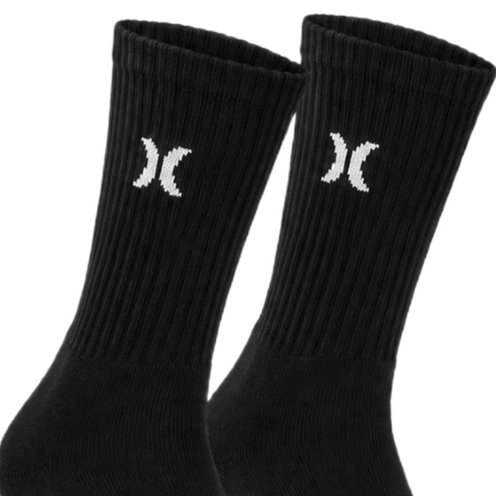 Imagem 2 do produto Kit 2 Pares de Meias Cano Alto Hurley Canelado Adulto
