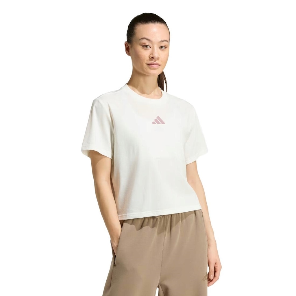Imagem 1 do produto Camiseta Cropped adidas Gráfica Motion Feminina