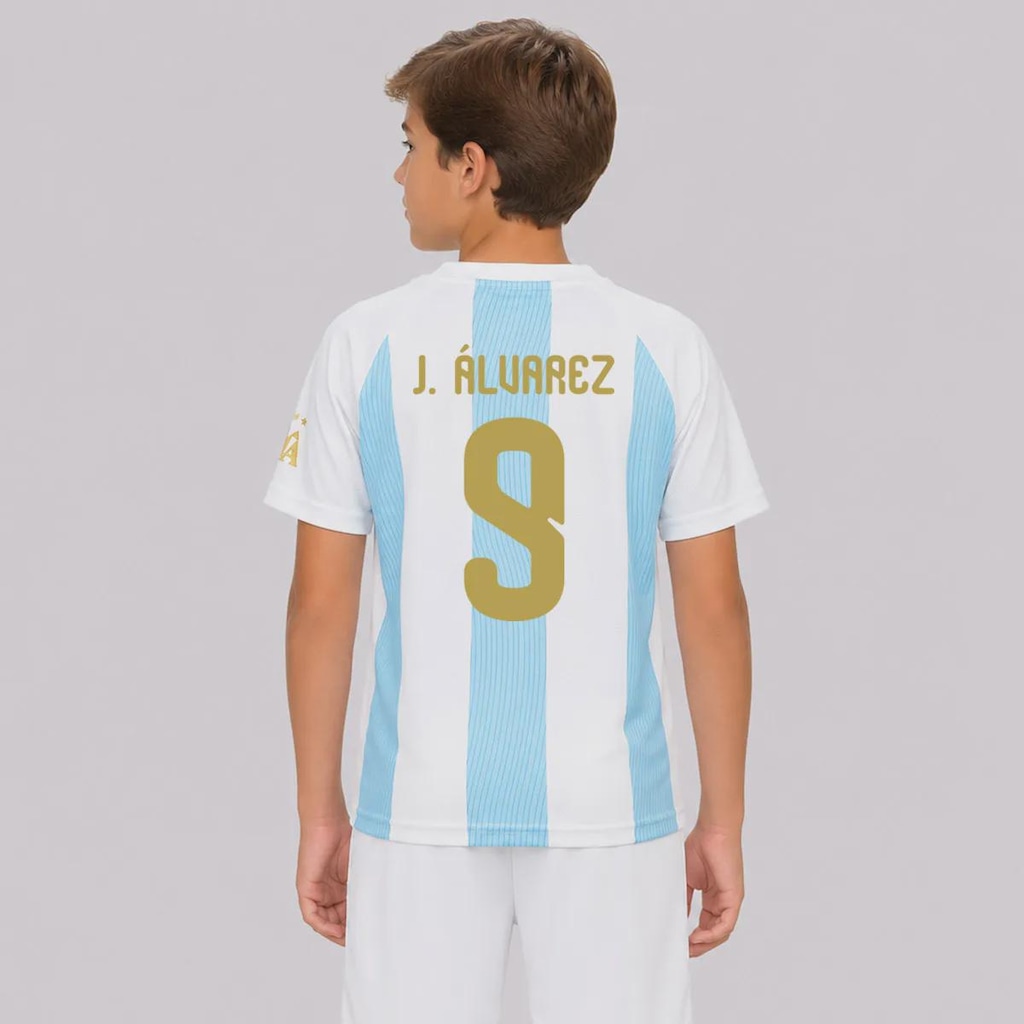 Imagem 1 do produto Camisa Argentina Selección 9 J. Álvarez Infantil