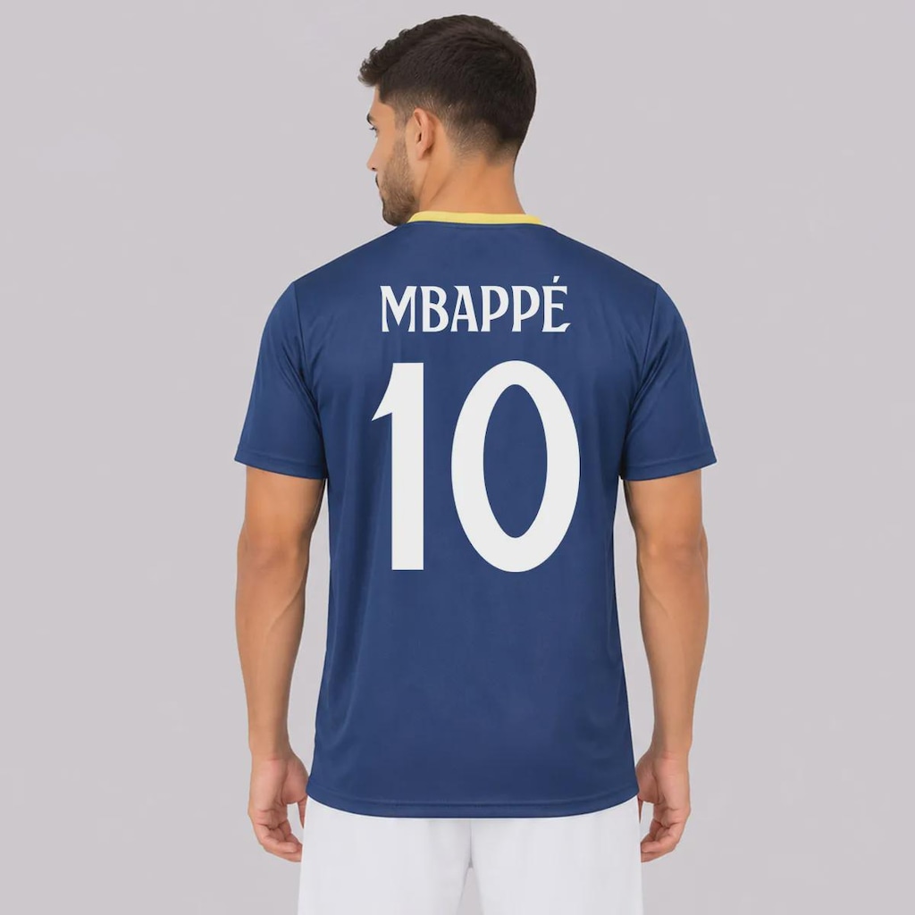 Camisa Real Madrid Campeones 10 Mbappé Masculina - Foto 1