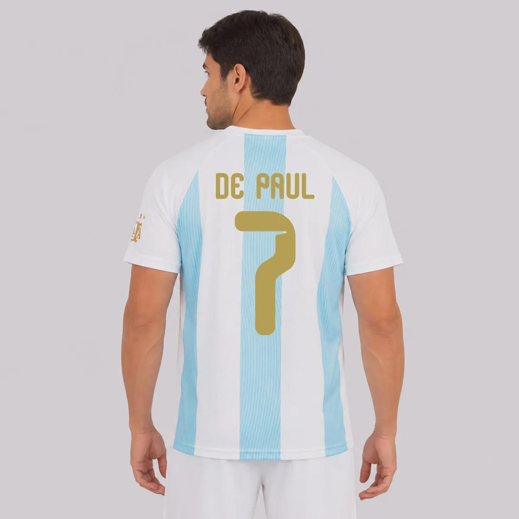 Imagem 1 do produto Camisa Argentina Selección 7 De Paul Masculina