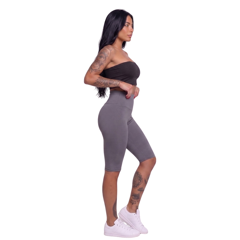 Imagem 2 do produto Conjunto Esportivo Top Tube Faixa e Bermudão Vekyo Feminino