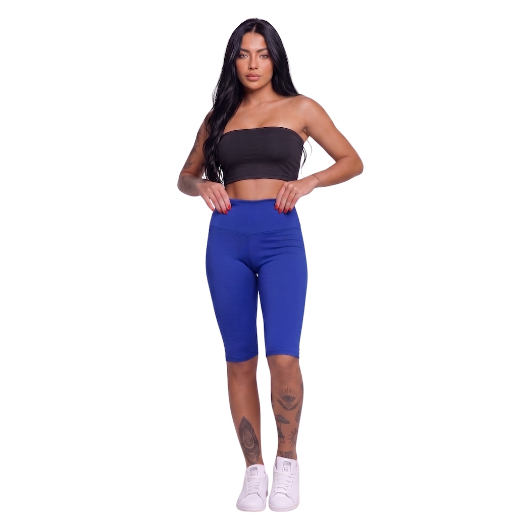 Imagem 1 do produto Conjunto Esportivo Top Tube Faixa e Bermudão Vekyo Feminino