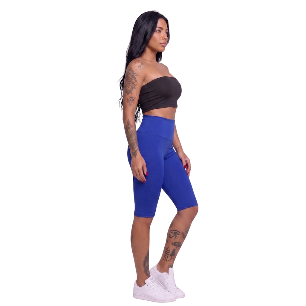 Imagem 2 do produto Conjunto Esportivo Top Tube Faixa e Bermudão Vekyo Feminino
