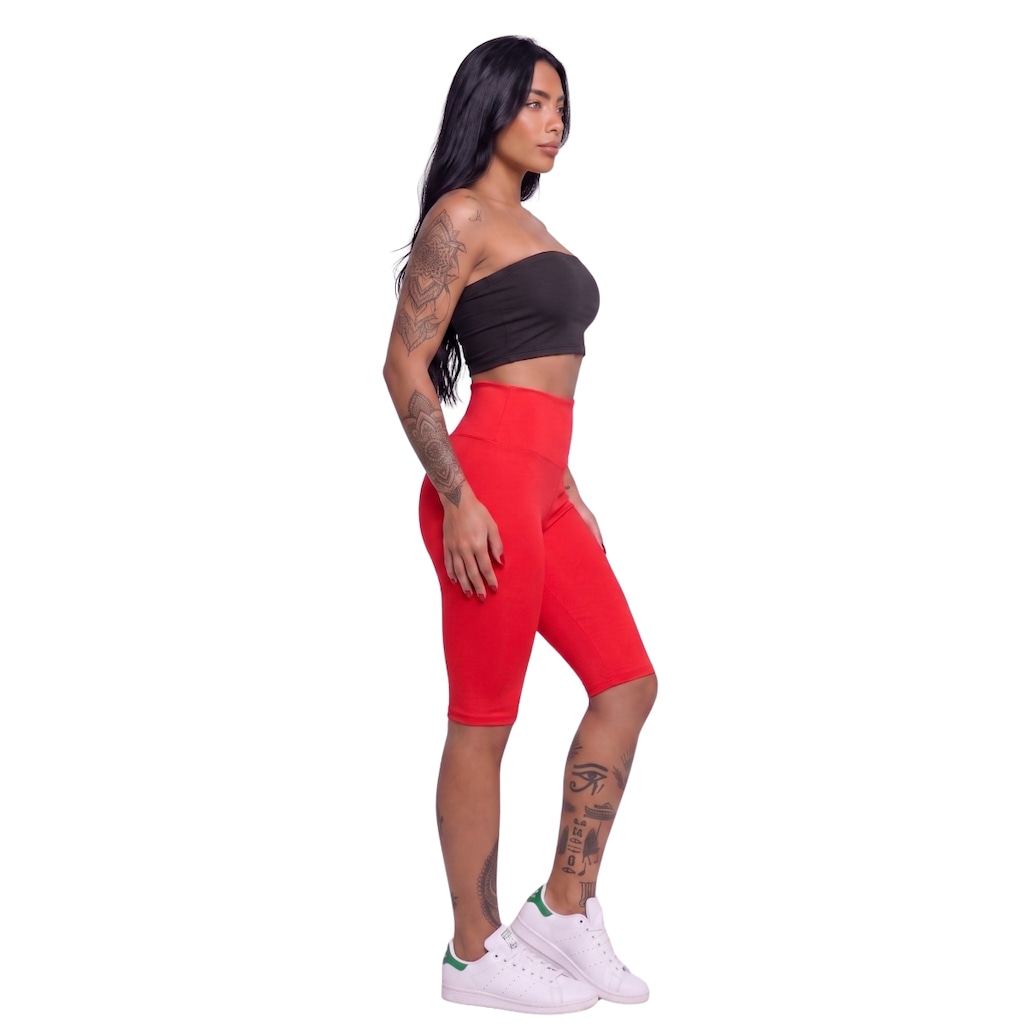Imagem 2 do produto Conjunto Esportivo Top Tube Faixa e Bermudão Vekyo Feminino