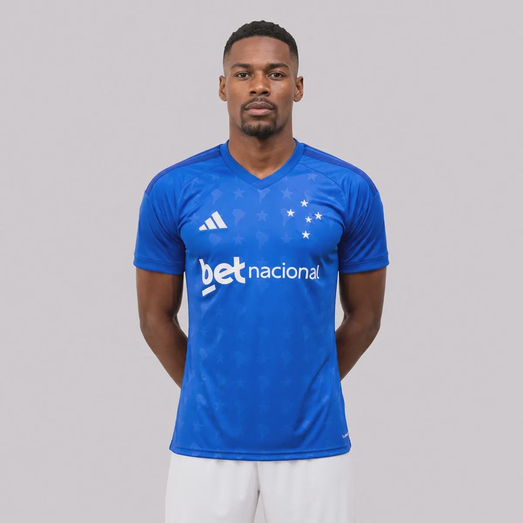 Camisa do Cruzeiro I 26/27 com Patrocínio Adidas Masculina - Foto 1