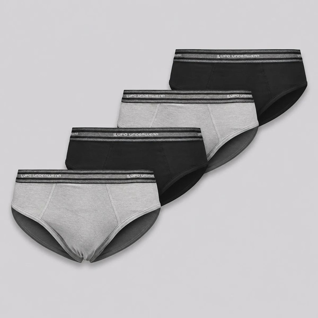 Imagem 1 do produto Kit Cueca Slip Lupo Algodão Com Elastano - 4 Unidades