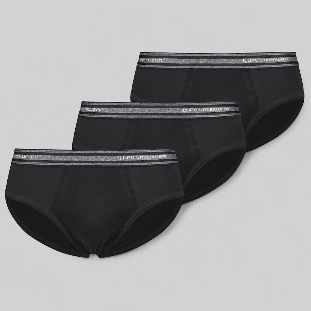 Imagem 1 do produto Kit Cueca Lupo Slip Algodão com Elastano - 3 Unidades